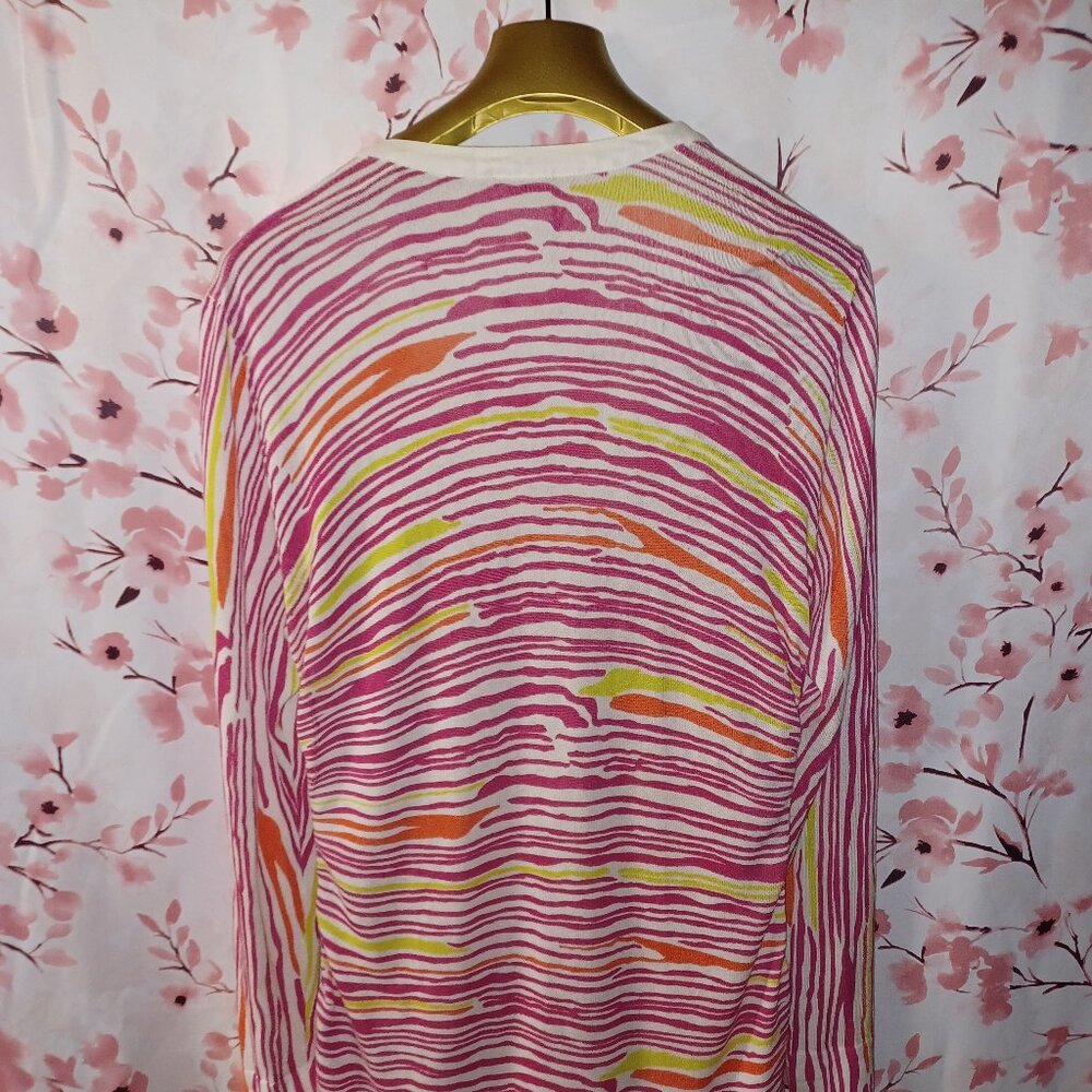 +Lafayette 148 ny xxl Bright on white cardigan.